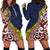 Aotearoa and Niue Hoodie Dress Hiapo Maori Stylized Koru