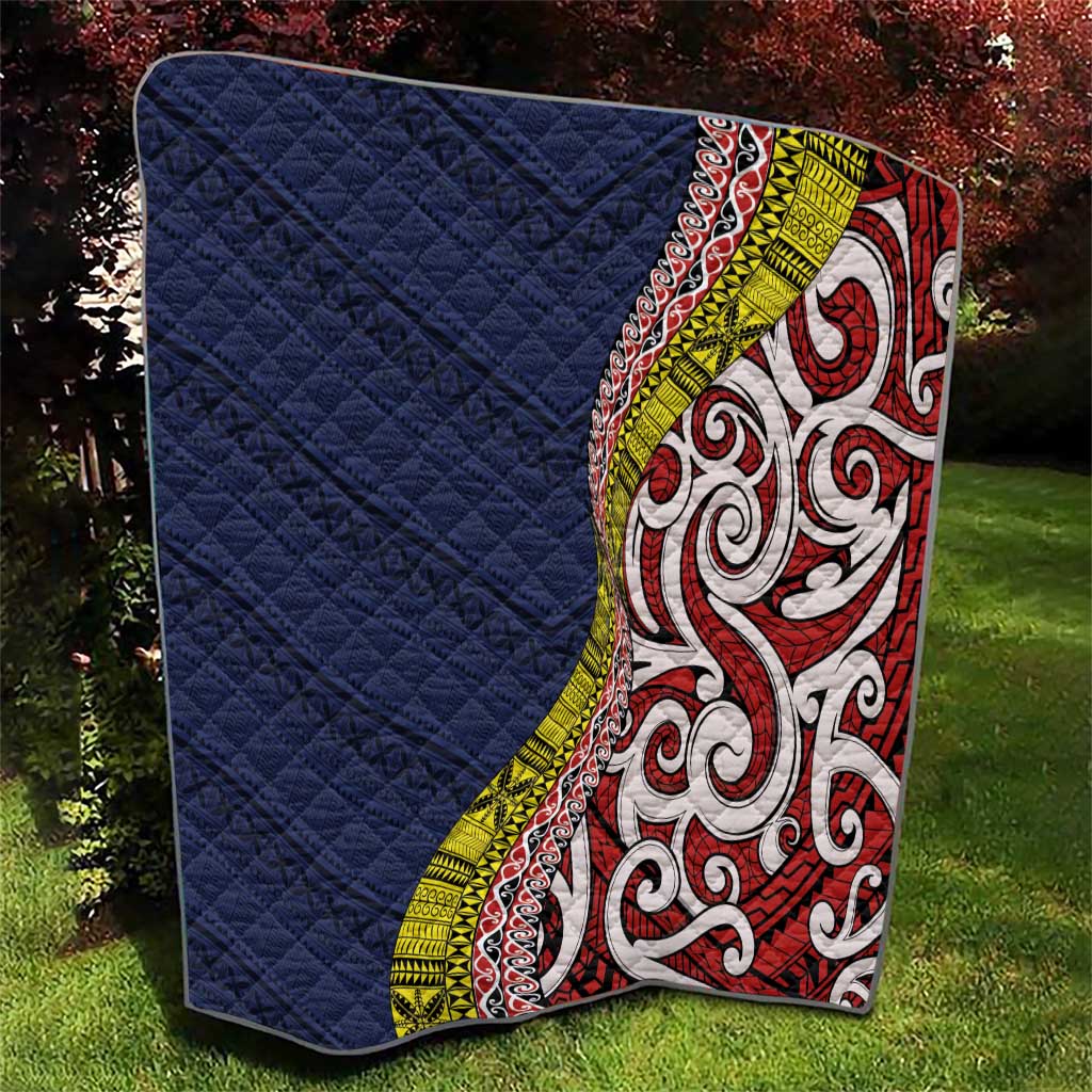 Aotearoa and Niue Quilt Hiapo Maori Stylized Koru LT03 - Polynesian Pride