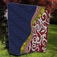 Aotearoa and Niue Quilt Hiapo Maori Stylized Koru LT03 - Polynesian Pride