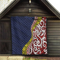 Aotearoa and Niue Quilt Hiapo Maori Stylized Koru LT03 - Polynesian Pride