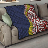 Aotearoa and Niue Quilt Hiapo Maori Stylized Koru LT03 - Polynesian Pride