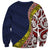 Aotearoa and Niue Sweatshirt Hiapo Maori Stylized Koru