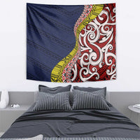 Aotearoa and Niue Tapestry Hiapo Maori Stylized Koru LT03 - Polynesian Pride