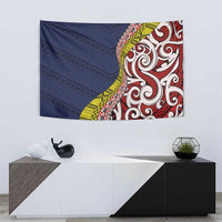 Aotearoa and Niue Tapestry Hiapo Maori Stylized Koru LT03 - Polynesian Pride