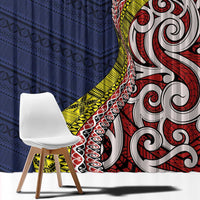 Aotearoa and Niue Window Curtain Hiapo Maori Stylized Koru LT03 - Polynesian Pride