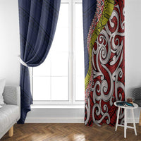 Aotearoa and Niue Window Curtain Hiapo Maori Stylized Koru LT03 - Polynesian Pride