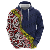 Aotearoa and Niue Zip Hoodie Hiapo Maori Stylized Koru LT03 - Polynesian Pride