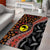 Aotearoa and Australia Area Rug Maori Koru Ferns With Aboriginal Kangaroo