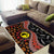 Aotearoa and Australia Area Rug Maori Koru Ferns With Aboriginal Kangaroo