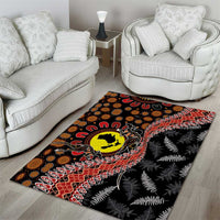Aotearoa and Australia Area Rug Maori Koru Ferns With Aboriginal Kangaroo LT03 - Polynesian Pride
