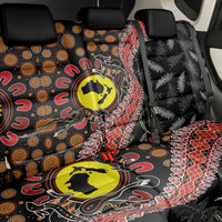 Aotearoa and Australia Back Car Seat Cover Maori Koru Ferns With Aboriginal Kangaroo LT03 - Polynesian Pride