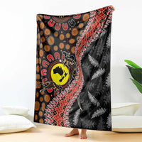Aotearoa and Australia Blanket Maori Koru Ferns With Aboriginal Kangaroo LT03 - Polynesian Pride