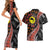 Aotearoa and Australia Couples Matching Short Sleeve Bodycon Dress and Hawaiian Shirt Maori Koru Ferns With Aboriginal Kangaroo