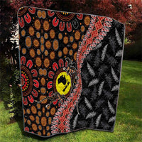 Aotearoa and Australia Quilt Maori Koru Ferns With Aboriginal Kangaroo LT03 - Polynesian Pride
