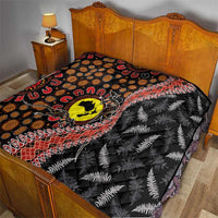 Aotearoa and Australia Quilt Maori Koru Ferns With Aboriginal Kangaroo LT03 - Polynesian Pride