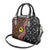 Aotearoa and Australia Shoulder Handbag Maori Koru Ferns With Aboriginal Kangaroo