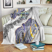 Traditional Art Hawaiian Kakau Tattoos Blanket Graffiti Style LT03 White - Polynesian Pride