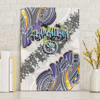 Traditional Art Hawaiian Kakau Tattoos Canvas Wall Art Graffiti Style LT03 Without Frame White - Polynesian Pride