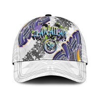 Traditional Art Hawaiian Kakau Tattoos Classic Cap Graffiti Style LT03 Universal Fit White - Polynesian Pride