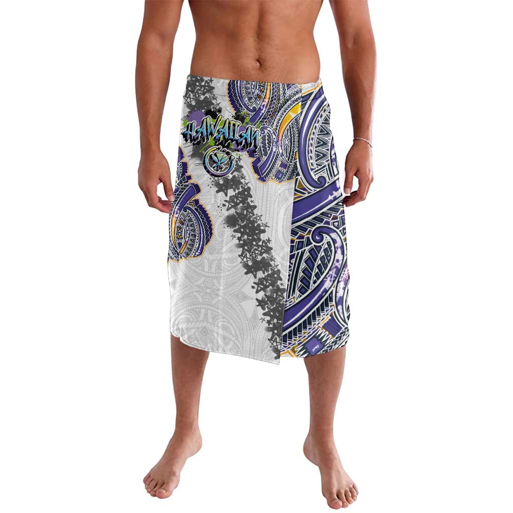 Traditional Art Hawaiian Kakau Tattoos Lavalava Graffiti Style LT03 White - Polynesian Pride
