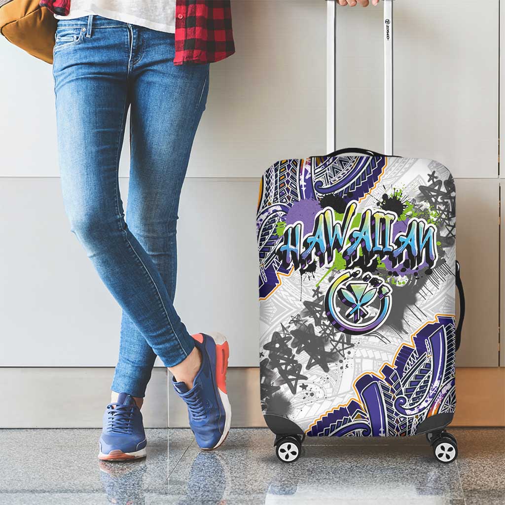 Traditional Art Hawaiian Kakau Tattoos Luggage Cover Graffiti Style LT03 - Polynesian Pride