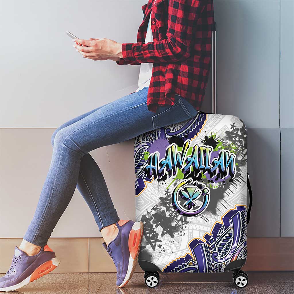 Traditional Art Hawaiian Kakau Tattoos Luggage Cover Graffiti Style LT03 - Polynesian Pride