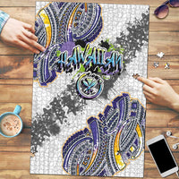 Traditional Art Hawaiian Kakau Tattoos Puzzle Graffiti Style LT03 White - Polynesian Pride