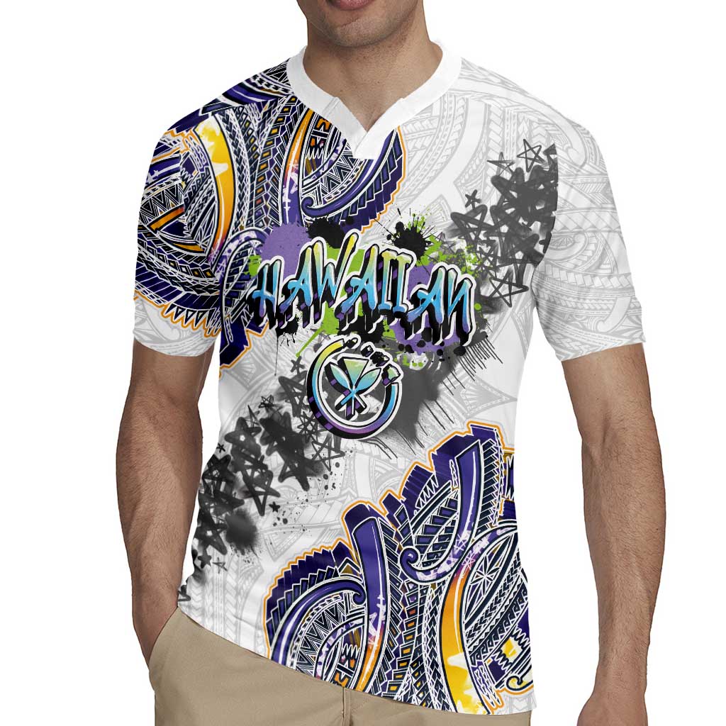 Traditional Art Hawaiian Kakau Tattoos Rugby Jersey Graffiti Style LT03 - Polynesian Pride