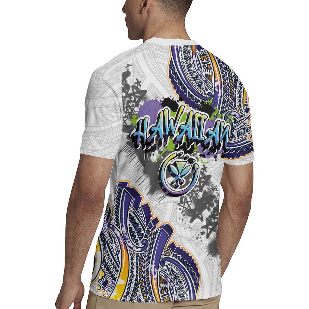 Traditional Art Hawaiian Kakau Tattoos Rugby Jersey Graffiti Style LT03 - Polynesian Pride