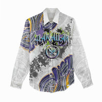Traditional Art Hawaiian Kakau Tattoos Women Casual Shirt Graffiti Style LT03 - Polynesian Pride