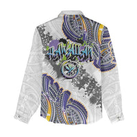 Traditional Art Hawaiian Kakau Tattoos Women Casual Shirt Graffiti Style LT03 - Polynesian Pride