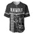 Custom Hawaii Warrior Baseball Jersey Kakau Quilt Pattern LT03 Black - Polynesian Pride