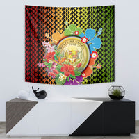 Hawaii Womens Day Wahine Tapestry Strong Beautiful Woman with Kakau Style LT03 - Polynesian Pride