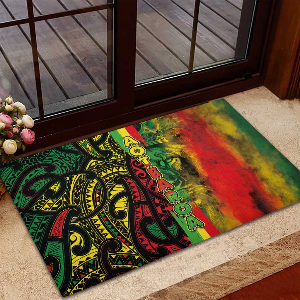 Aotearoa Reggae Rubber Doormat Maori Reggae-One Love LT03 - Polynesian Pride