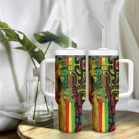 Aotearoa Reggae Tumbler With Handle Maori Reggae-One Love LT03 - Polynesian Pride