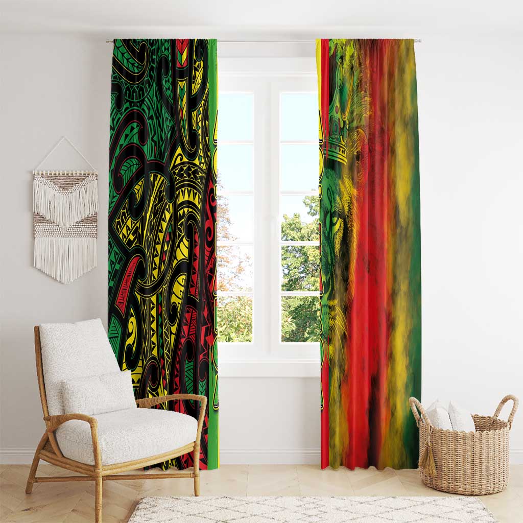 Aotearoa Reggae Window Curtain Maori Reggae-One Love LT03 - Polynesian Pride