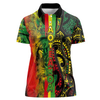 Aotearoa Reggae Women Polo Shirt Maori Reggae-One Love LT03 Female Reggae - Polynesian Pride