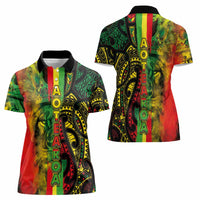 Aotearoa Reggae Women Polo Shirt Maori Reggae-One Love LT03 - Polynesian Pride