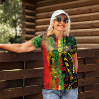 Aotearoa Reggae Women Polo Shirt Maori Reggae-One Love LT03 - Polynesian Pride