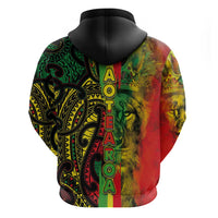 Aotearoa Reggae Zip Hoodie Maori Reggae-One Love LT03 - Polynesian Pride