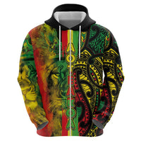 Aotearoa Reggae Zip Hoodie Maori Reggae-One Love LT03 - Polynesian Pride