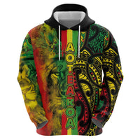 Aotearoa Reggae Zip Hoodie Maori Reggae-One Love LT03 - Polynesian Pride