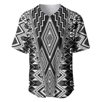 Aotearoa Tukutuku and Poutama Motif Classic Baseball Jersey LT03 Gray - Polynesian Pride