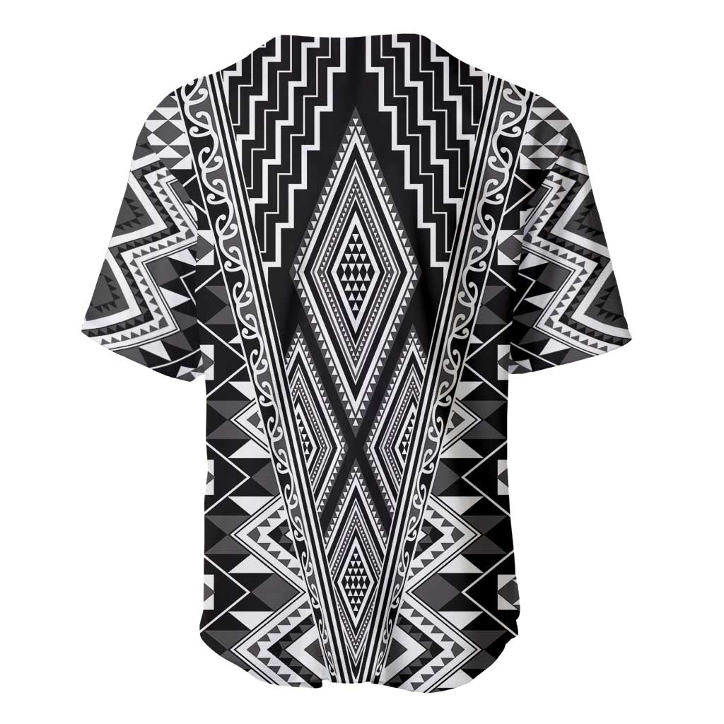 Aotearoa Tukutuku and Poutama Motif Classic Baseball Jersey LT03 - Polynesian Pride