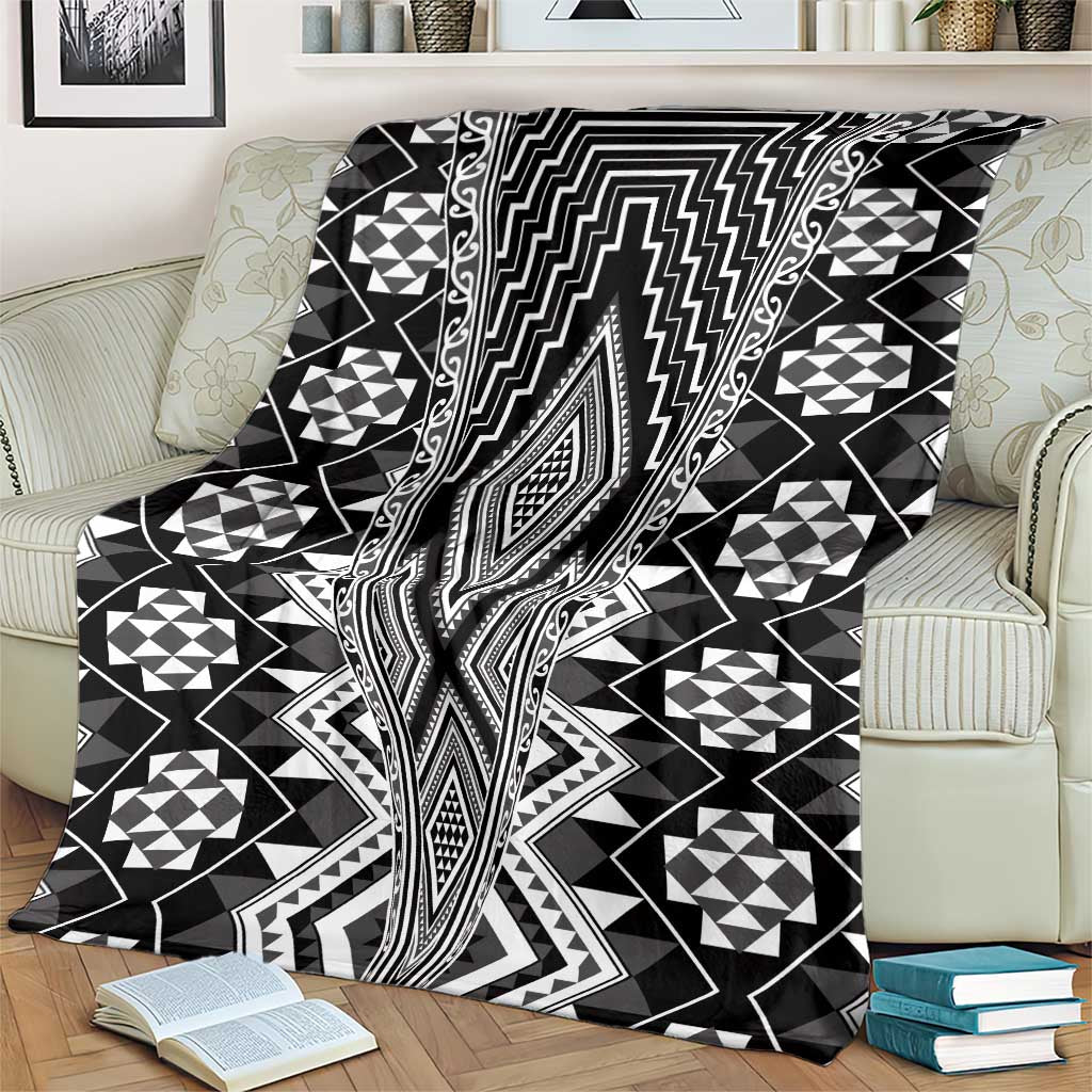Aotearoa Tukutuku and Poutama Motif Classic Blanket LT03 - Polynesian Pride