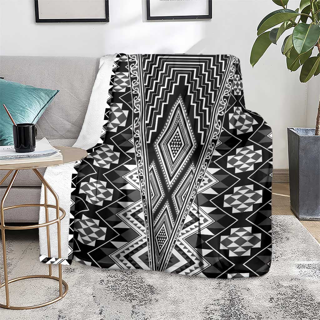 Aotearoa Tukutuku and Poutama Motif Classic Blanket LT03 - Polynesian Pride