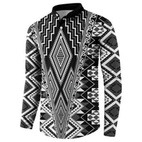 Aotearoa Tukutuku and Poutama Motif Classic Button Sweatshirt LT03 - Polynesian Pride