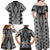 Aotearoa Tukutuku and Poutama Motif Classic Family Matching Off Shoulder Maxi Dress and Hawaiian Shirt