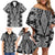 Aotearoa Tukutuku and Poutama Motif Classic Family Matching Off Shoulder Short Dress and Hawaiian Shirt