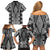 Aotearoa Tukutuku and Poutama Motif Classic Family Matching Off Shoulder Short Dress and Hawaiian Shirt